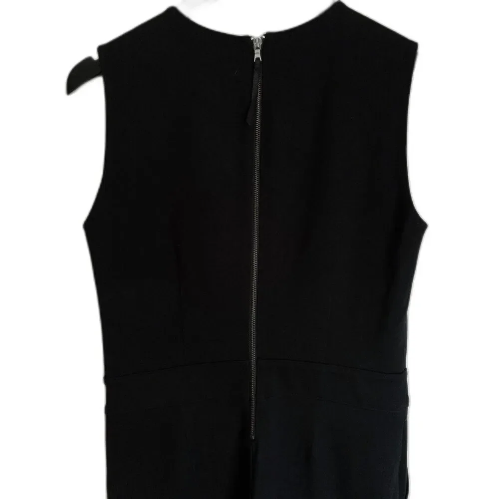 Spanx The Perfect Sleeveless Jumpsuit Black Wide Leg Flair Tall Medium - Picture 5 of 10
